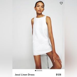 White Linen Reformation Dress